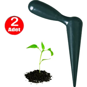 Alet Çantam Fide Dikme Toprak Delme Kök Açma Aparatı Plastik Sebze Ekme Bitki Dikici Tohum Dikim Aleti -2 Adet