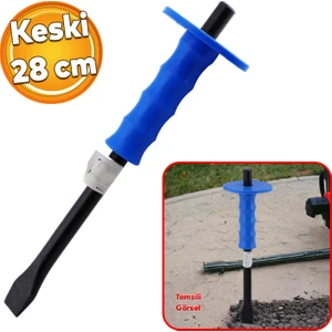 Murç Düz Uç Kırıcı Keski Beton Kaya Taş Maden Delici Hilti Ucu 28 cm