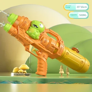 Zhouhuan3 Shop Karikatür Çocuk Dinozor Su Tabancası Oyuncak Çift Meme Su Püskürtme Ördek Su Tabancası Büyük Boy (Yurt Dışından)