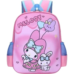 Zhouhuan3 Shop Kuromi Melody Anaokulu Okul Çantası Çocuk Sırt Çantası (Yurt Dışından)