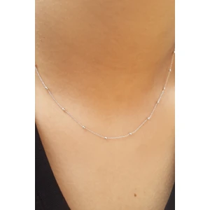 Toplu Bayan Gümüş Zincir Kolye 60 cm 3 Renk wsn212u