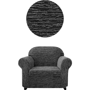 Jakarli Tek Kişilik Koltuk Örtüsü, Berjer Kılıfı Çubuk Desen(1 Adet)