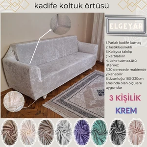 Kadife Koltuk, Kanepe, Çekyat Örtüsü , Koltuk Kılıfı( 3 Kişilik)