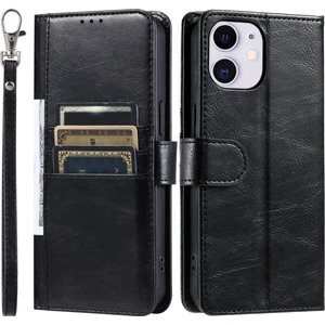 Forestl Digital iPhone 11 Kılıf 6 Kart Yuvalı Deri Cüzdan Telefon Kılıfı-Siyah (Yurt Dışından)