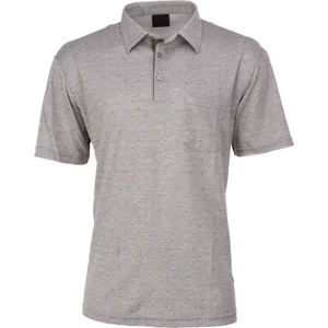 Erkek Pamuklu Kumaş T-Shirt Düğmeli Gömlek Yaka Cepli Kısa Kollu Şık Nokta Desenli Tam Kalıp