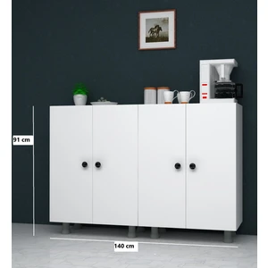 Çok Amaçlı Dolap Mutfak Kiler Dolabı 140 cm