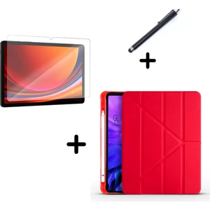 Apple iPad Air 11 (A2902-A2903-A2904) 2024 Uyumlu Kalemlikli Tablet Kılıfı Ekran Koruyucu Kalem Seti