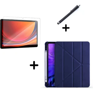Apple iPad Air 11 (A2902-A2903-A2904) 2024 Uyumlu Kalemlikli Tablet Kılıfı Ekran Koruyucu Kalem Seti