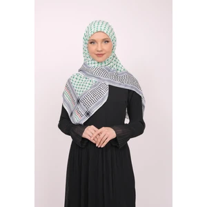 Filistin Eşarp Kefiye Filistin Bayrak Renkli Kareli Kadın Eşarp S100003