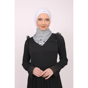 Siyah Çizgili Filistin Şal Kefiye Fular Saçaksızlı Filistin Fular Unisex S100011