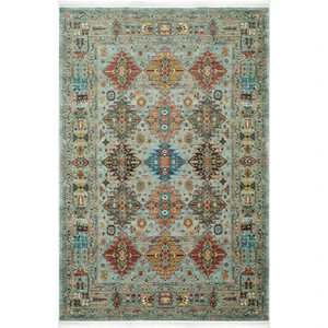 Cool Halı Vintage 06 Aqua Antik Desen Makinede Yıkanabilir Halı Kaymaz Dijital Baskı Ince Mutfak Halısı