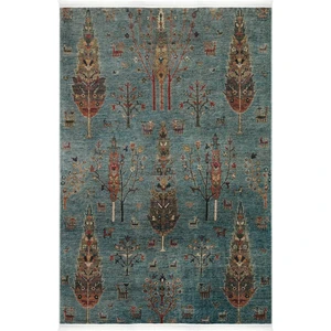 Cool Halı Vintage 09 Aqua Antik Desen Makinede Yıkanabilir Halı Kaymaz Dijital Baskı Ince Mutfak Halısı