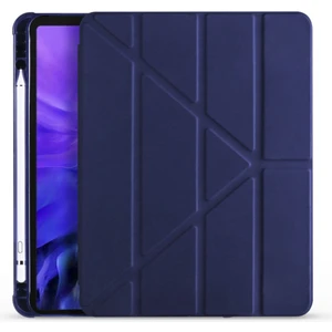 iPad Air 11" 6. Nesil M2 2024 Uyumlu Kapaklı Standlı Kılıf Kalemlik Bölmeli Silikon