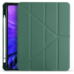 iPad Air 11" 6. Nesil M2 2024 Uyumlu Kapaklı Standlı Kılıf Kalemlik Bölmeli Silikon