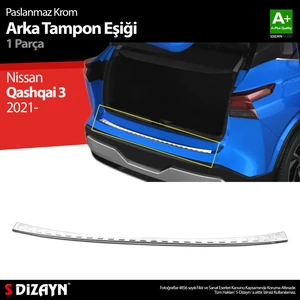 Nissan Qashqai 3 Krom Arka Tampon Eşiği 2021 Üzeri