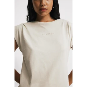 Omuz Pileli Kadın Tshirt