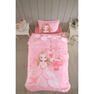 Ranforce %100 Pamuk Tek Kişilik Dört Mevsim Set Sweet Princess V1 Pudra