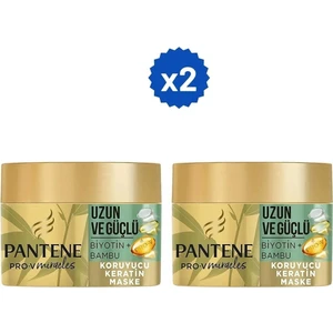 Koruyucu Keratin Maske 160 ml Biyotin+Bambu Uzun ve Güçlü X2 Adet