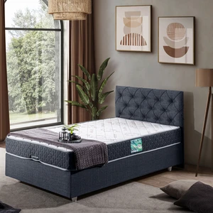 Eylül Tek Kişilik Baza Başlık Comfort Yatak Seti - Lacivert