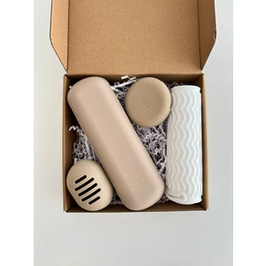 Mama Stuff Silikon Makyaj Çantası Seti Büyük Açık Kahverengi