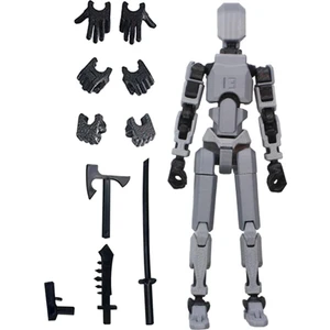 Robot Aksiyon Figürü, Stop Motion Animasyon Gri Için Tam Li 3D Baskılı (Yurt Dışından)