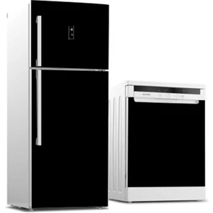 Wink Fol Buzdolabı ve Bulaşık Makinası Kaplama Siyah Renk Takım Sticker