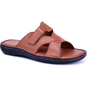 Çelık 0015KK Hakıkı Derı Cırtlı Terlık Taba