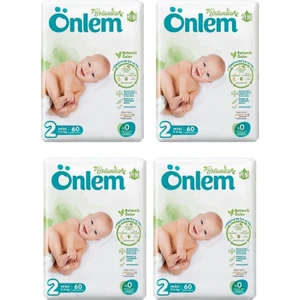 Botanika 2 Beden Bebek Bezi Ikili Jumbo Mini 60 Lı x 4 Adet