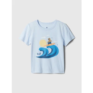 Erkek Bebek Açık Mavi Mix And Match Grafikli T-Shirt