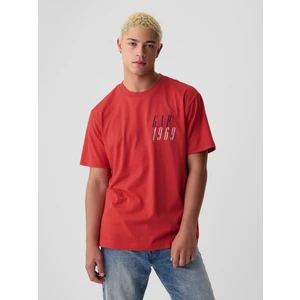 Erkek Kırmızı Gap 1969 Logo T-Shirt