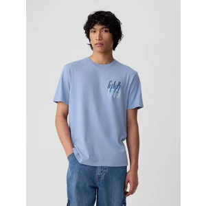 Erkek Mavi Gap 1969 Logo T-Shirt