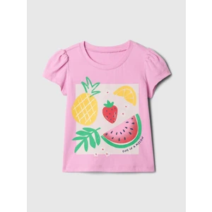 Kız Bebek Pembe Mix And Match Grafikli T-Shirt