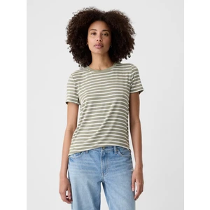 Kadın Yeşil Luxe Bisiklet Yaka T-Shirt
