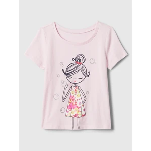 Kız Bebek Pembe Grafikli T-Shirt