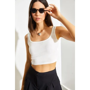 Kadın Askılı Fitilli Kaşkorse Bluz