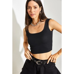 Kadın Askılı Fitilli Kaşkorse Bluz