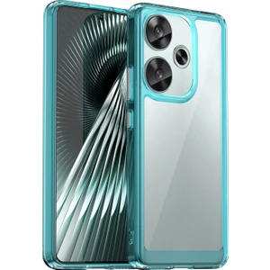 4U Sky Xiaomi Poco F6 5g Kılıf Için Tpu + Akrilik Telefon Kabuk Mobil Aksesuarları -Şeffaf Mavi (Yurt Dışından)