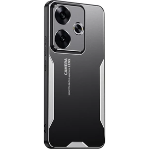 4U Sky Xiaomi Poco F6 5g Kılıf Alüminyum Alaşımlı+Pc+Tpu Şok Emme Telefon Kapağı-Gümüş (Yurt Dışından)