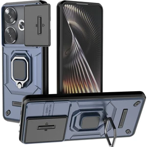 4U Sky Xiaomi Poco F6 5g Kılıf Kickstand Pc+Tpu Telefon Kapağı Sürgülü Lens Koruma-Mavi (Yurt Dışından)