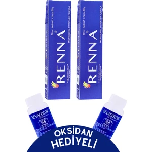 Tüp Boya 60 ml 6-60 Kestane 2li Set Oksidan Hediyeli