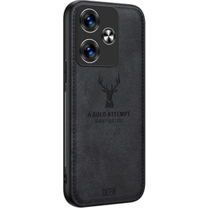 4U Sky Xiaomi Poco F6 5g Kılıf Geyik Desenli Deri + Pc + Tpu Darbeye Dayanıklı Düşme Önleyici Telefon Kapağı-Siyah (Yurt Dışından)