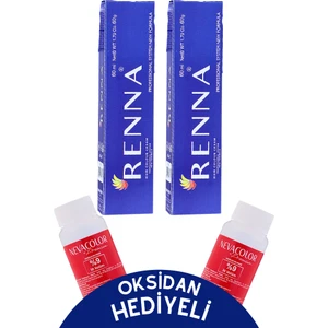 Tüp Boya 60 ml 8-1 Küllü Açık Kumral 2li Set Oksidan Hediyeli