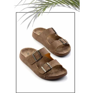 Vizon Nubuk   Kadın Terlik K04819301301