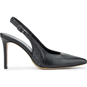 Tamer Tanca Kadın Siyah Deri Topuklu Ayakkabı 22 3129 Bn Ayk Y24 Sıyah Dr