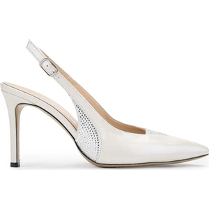 Tamer Tanca Kadın Beyaz Sedef Topuklu Ayakkabı 22 3129 Bn Ayk Y24 Beyaz Sedef