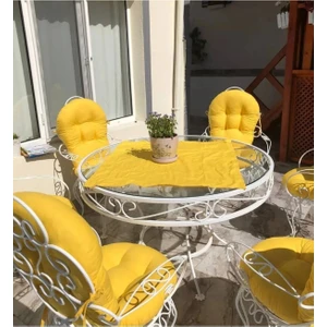 Sapien Home Bambu - Ferforje Sandalye Minderi Yıkanabilir Leke Tutmaz (1 Adet)