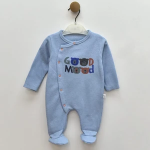 Tiny World Ayıcıklı Good Mood Baskılı Yandan Açmalı Patikli Tulum