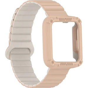 Mi Watch Lite / Redmi Watch 2 Lite Uyumlu Magnetik Silikon Kordon & Kasa Koruma 2 In 1 Premium Kayış