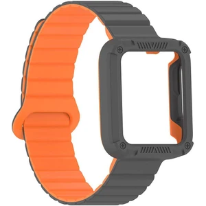 Mi Watch Lite / Redmi Watch 2 Lite Uyumlu Magnetik Silikon Kordon & Kasa Koruma 2 In 1 Premium Kayış