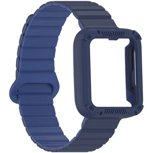 Mi Watch Lite / Redmi Watch 2 Lite Uyumlu Magnetik Silikon Kordon & Kasa Koruma 2 In 1 Premium Kayış
